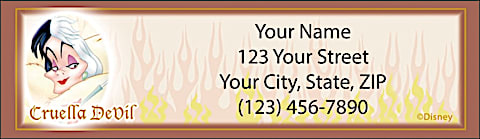 Disney's Legendary Villains Return Address Label