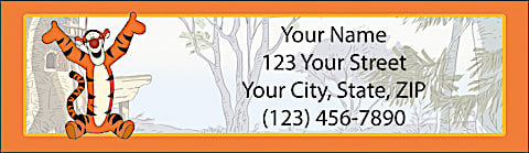 Disney's Adventures of Pooh Return Address Label