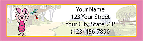 Disney's Adventures of Pooh Return Address Label