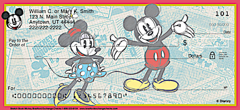 Disney's Sketch Book Mickey Personal Checks