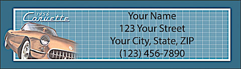 Corvette Return Address Label