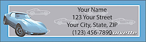 Corvette Return Address Label