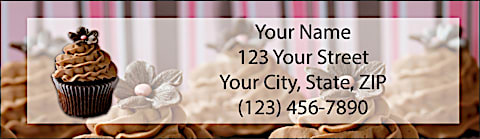 Cupcake Craze Return Address Label