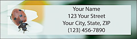 Lady Bug Luck Return Address Label