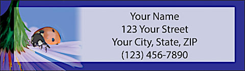 Lady Bug Luck Return Address Label
