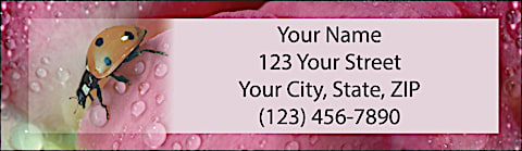 Lady Bug Luck Return Address Label