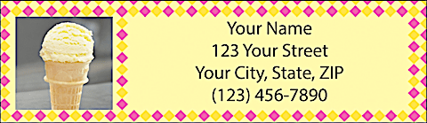 Ice Cream Dreams Return Address Label