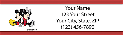 Disney's Mickey Loves Minnie Return Address Label