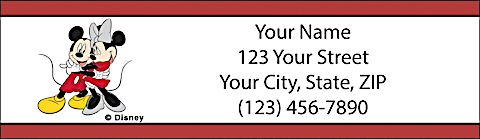 Disney's Mickey Loves Minnie Return Address Label