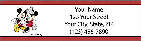 Disney's Mickey Loves Minnie Return Address Label