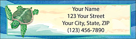 Turtle Tides Return Address Label