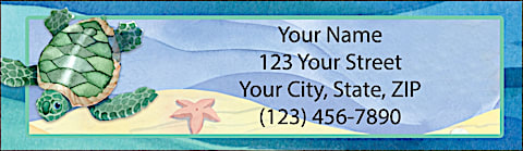 Turtle Tides Return Address Label