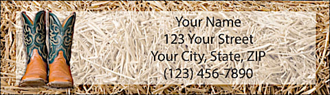 Cowboy Boots Return Address Label