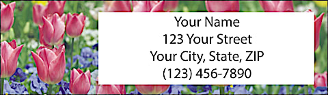 Tulips Return Address Label