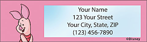 Pooh and Friends Return Address Label
