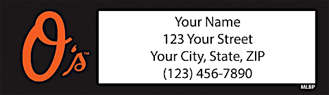 Baltimore Orioles MLB&reg; Return Address Label