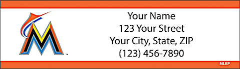 Miami Marlins MLB&reg; Return Address Label
