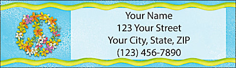 Peace Signs Return Address Label