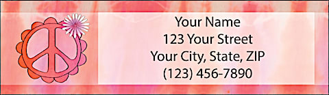 Peace Signs Return Address Label