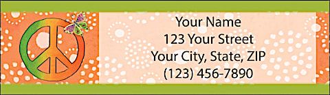 Peace Signs Return Address Label