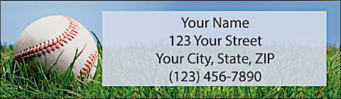 Baseball Return Address Label