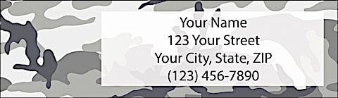 Camouflage Return Address Label