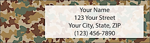 Camouflage Return Address Label