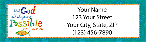 Words of Faith Return Address Label