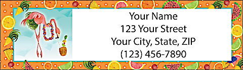 Flamingo Fun Return Address Label