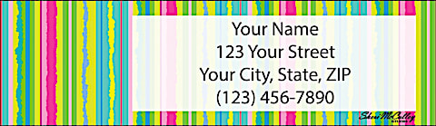 Viva La Stripe Return Address Label
