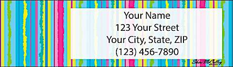 Viva La Stripe Return Address Label