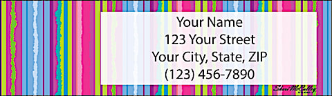 Viva La Stripe Return Address Label