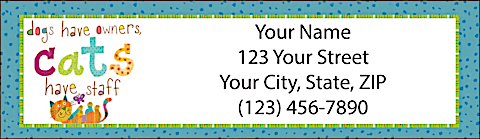 I Love My Cat Return Address Label