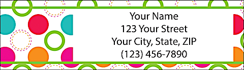 Polka Dots Return Address Label