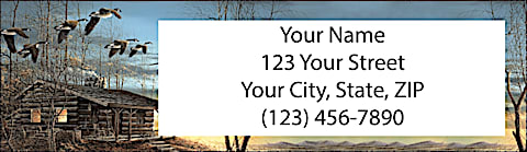 Terry Redlin's Cabin Retreat Return Address Label