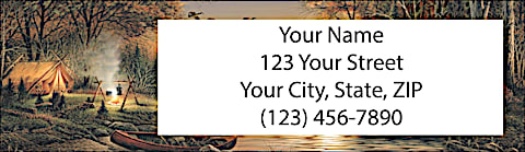 Terry Redlin's Cabin Retreat Return Address Label