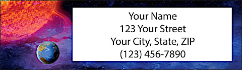 Wonders of Space Return Address Label