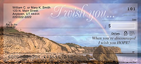I Wish You Rainbows Personal Checks