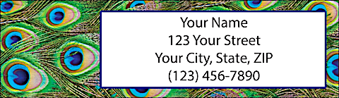 Pretty Peacocks Return Address Label