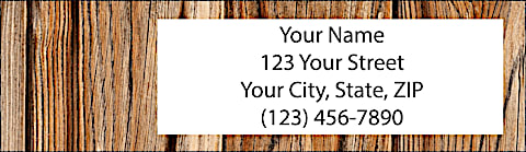 Woodgrain Return Address Label