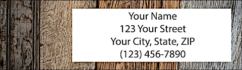 Woodgrain Return Address Label