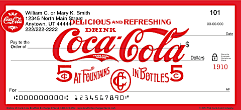 History of Coca-Cola&reg; Personal Checks