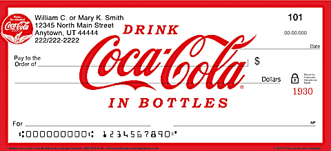 History of Coca-Cola&reg; Personal Checks