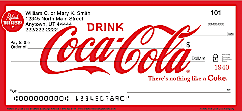 History of Coca-Cola&reg; Personal Checks