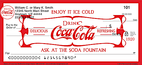 History of Coca-Cola&reg; Personal Checks