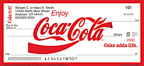 History of Coca-Cola&reg; Personal Checks