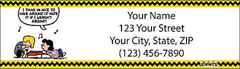 Classic Peanuts Return Address Label