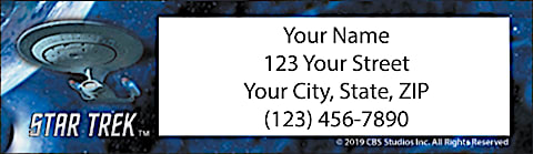 STAR TREK Ships Address Labels