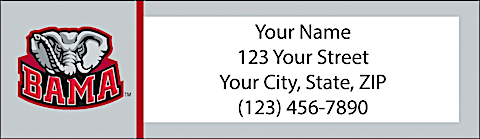 University of Alabama Return Address Label