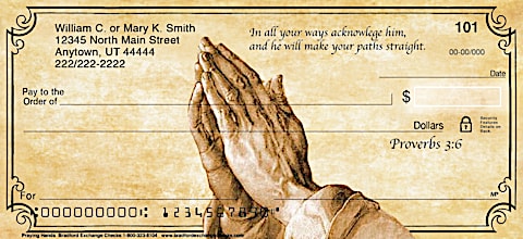 Praying Hands Personal Checks